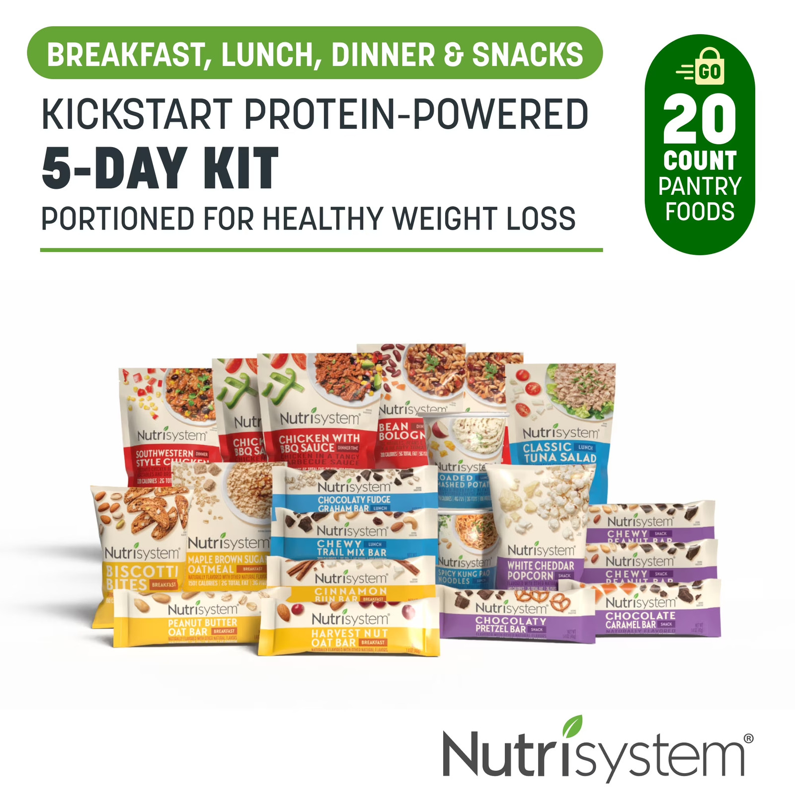 5 Day Weight Loss Meal Kit Nutrisystem Meals Nutrition Protein Snack Meals Food