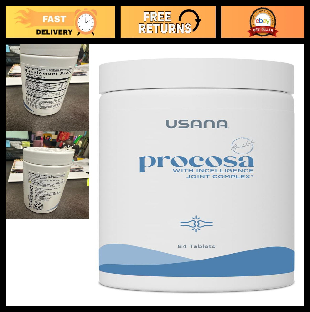 Joint Support Supplement – Procosa with InCelligence – 84 Tablets, 28-Day Supply