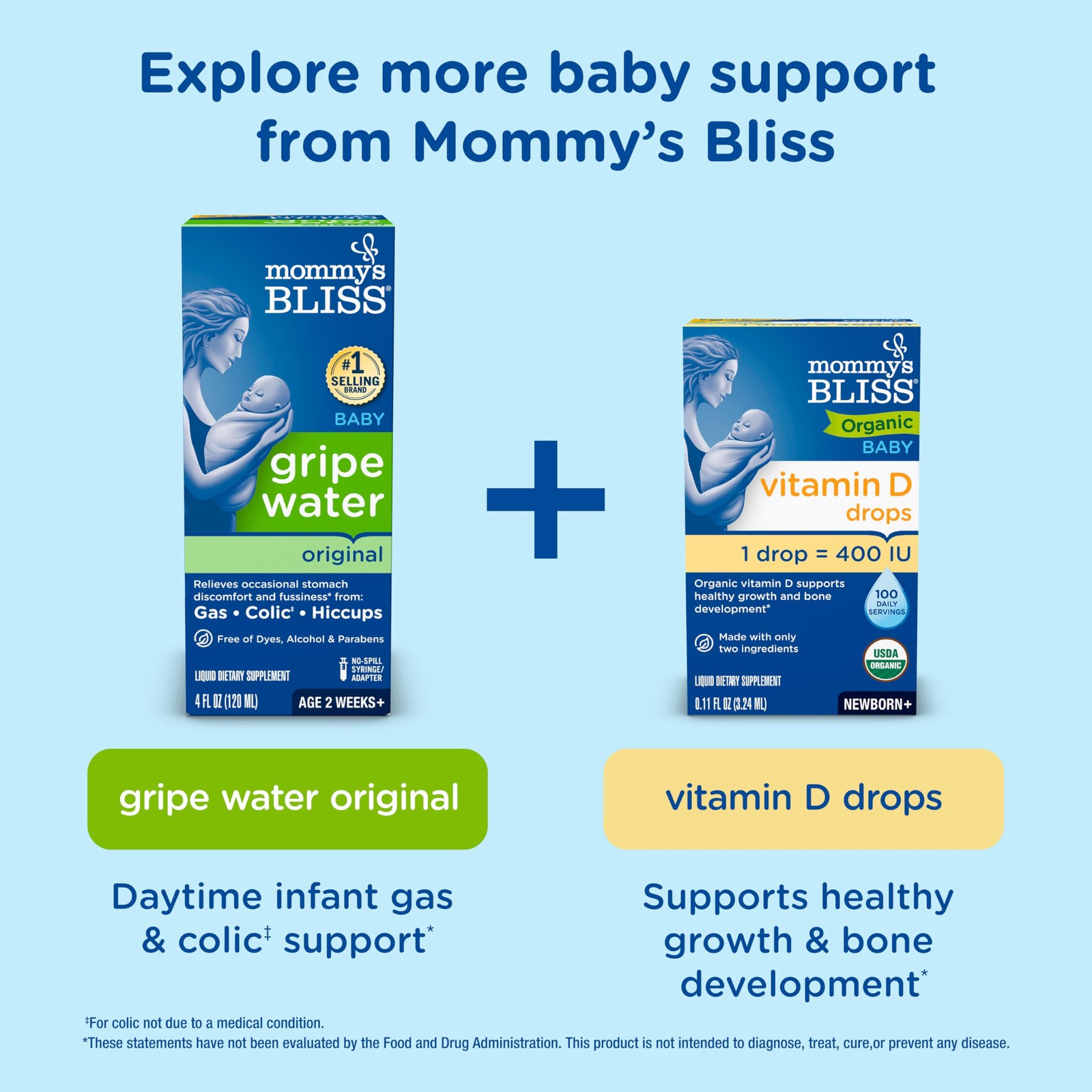 Mommys Bliss Gas Relief Drops Bottle, Simethicone Drops for Infants, Relieves