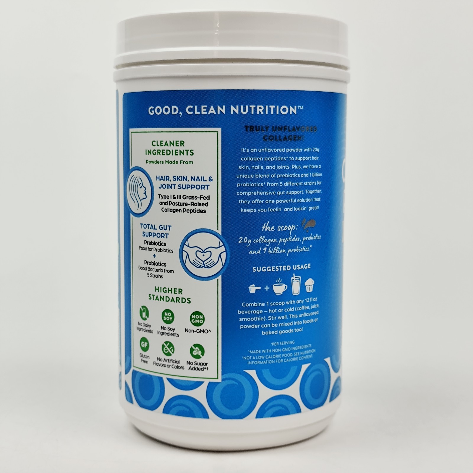 Orgain Collagen Peptides + Probiotics Powder – Unflavored, 1.6lb. Exp. 10/26