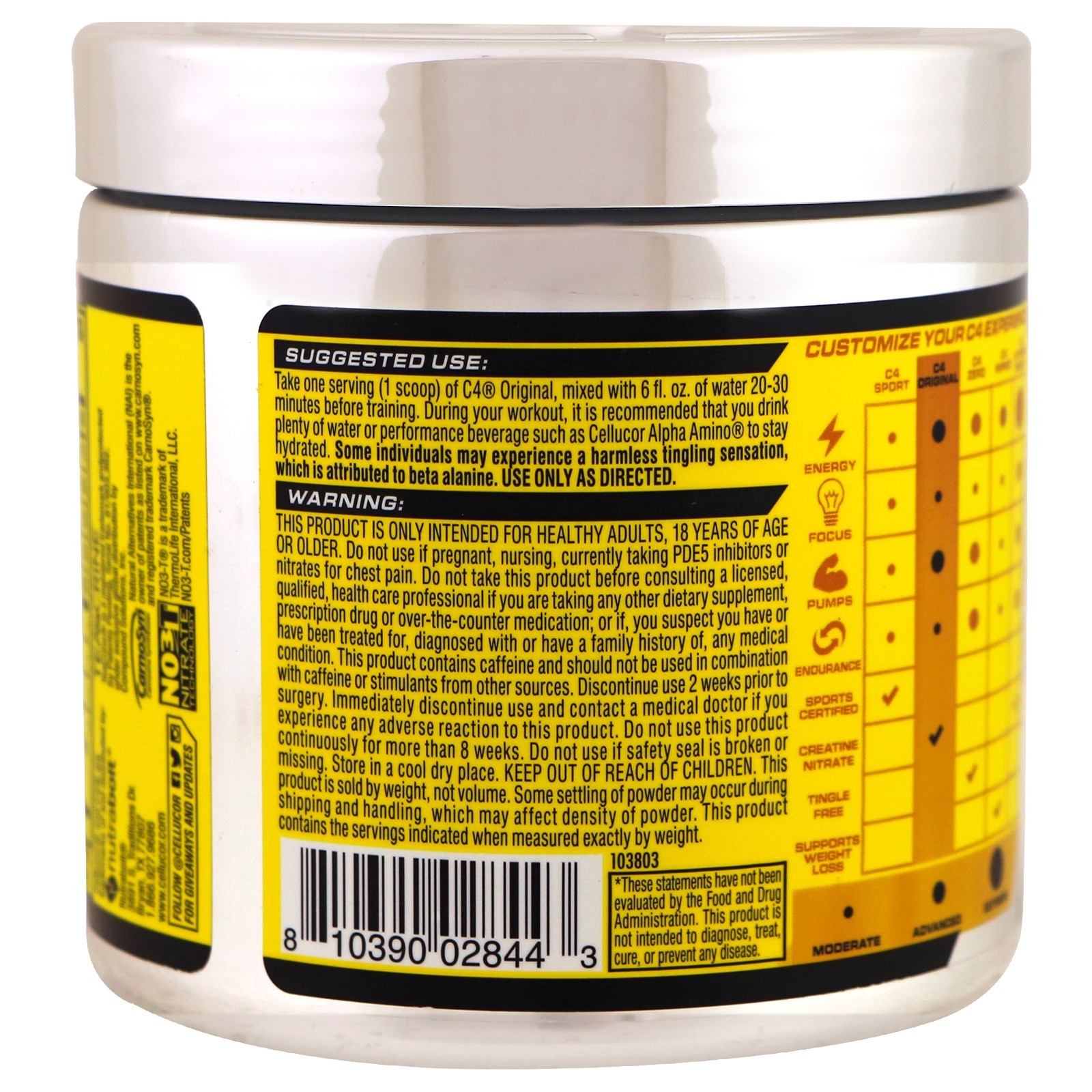 C4 Original, Pre-Workout, Watermelon, 5.9 oz (168 g)