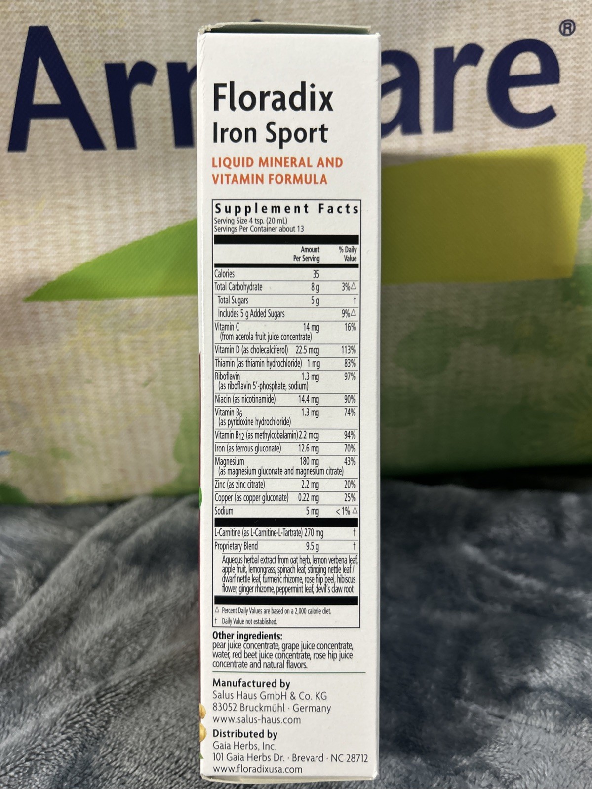 Salus Floradix Iron Sport 8.5 Oz, Exp. 05/2028