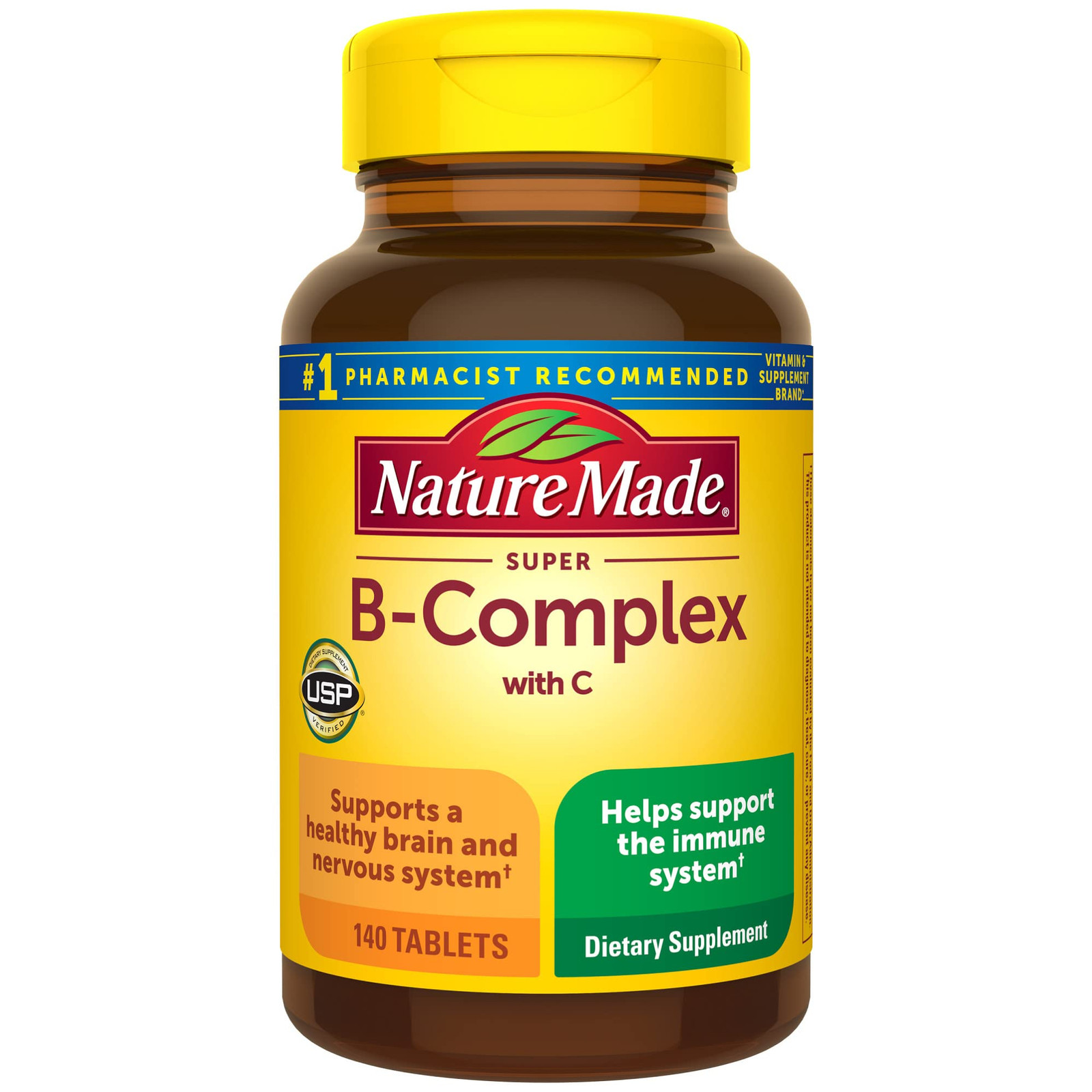 Nature Made Super B Complex with Vitamin C 140 Count Immune Support Tablets