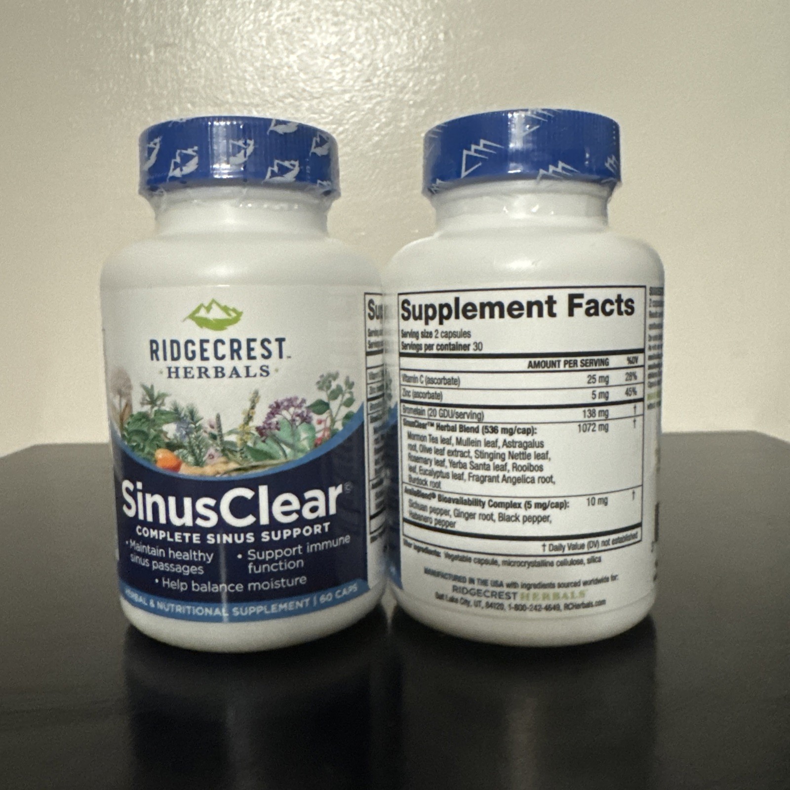 Ridgecrest Herbals SinusClear Complete Sinus Support Capsule – 120 Capsules