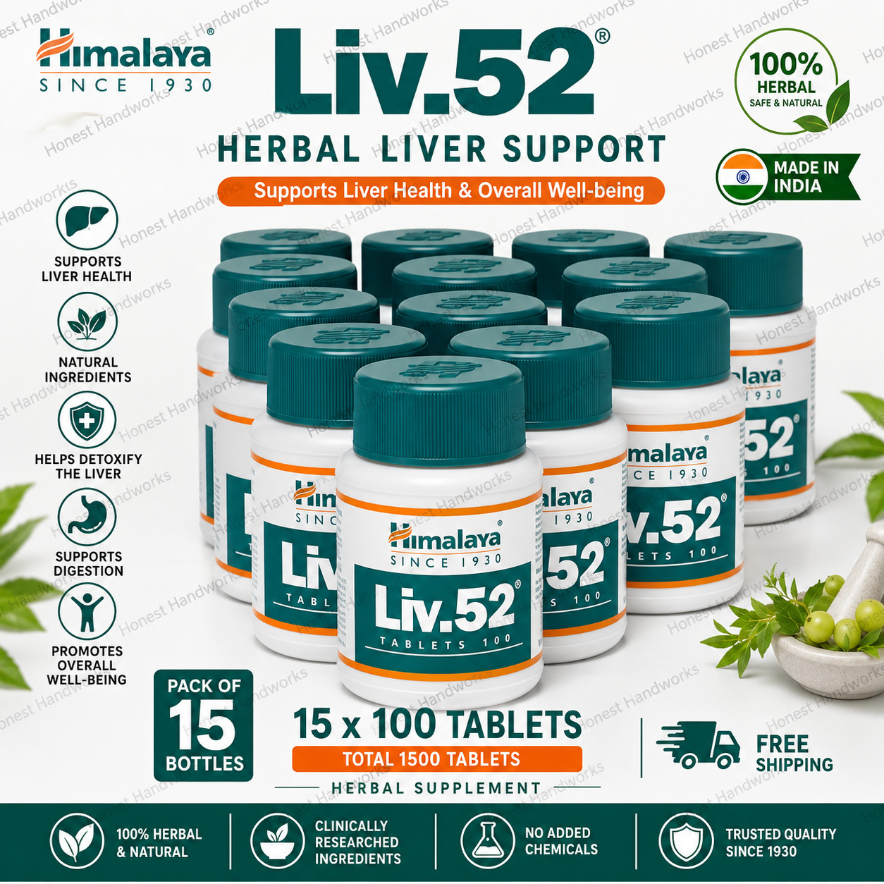 Liv 52 Pack of 15 Bottles – Free shipping