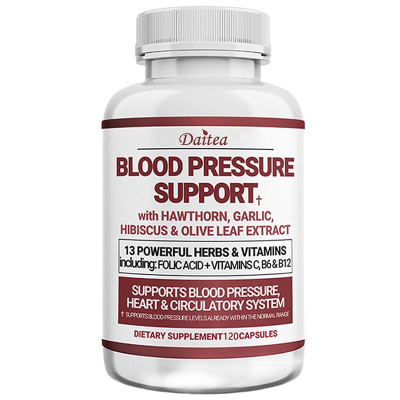 Herbal Blood Pressure Support Supplement Circulatory Heart Health 30-120 Capsule