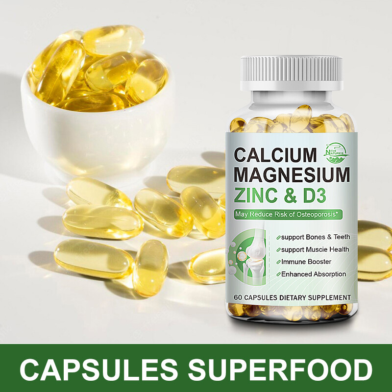 Calcium Magnesium Zinc with Vitamin D3 Strong For Bone Health Muscle Improvement