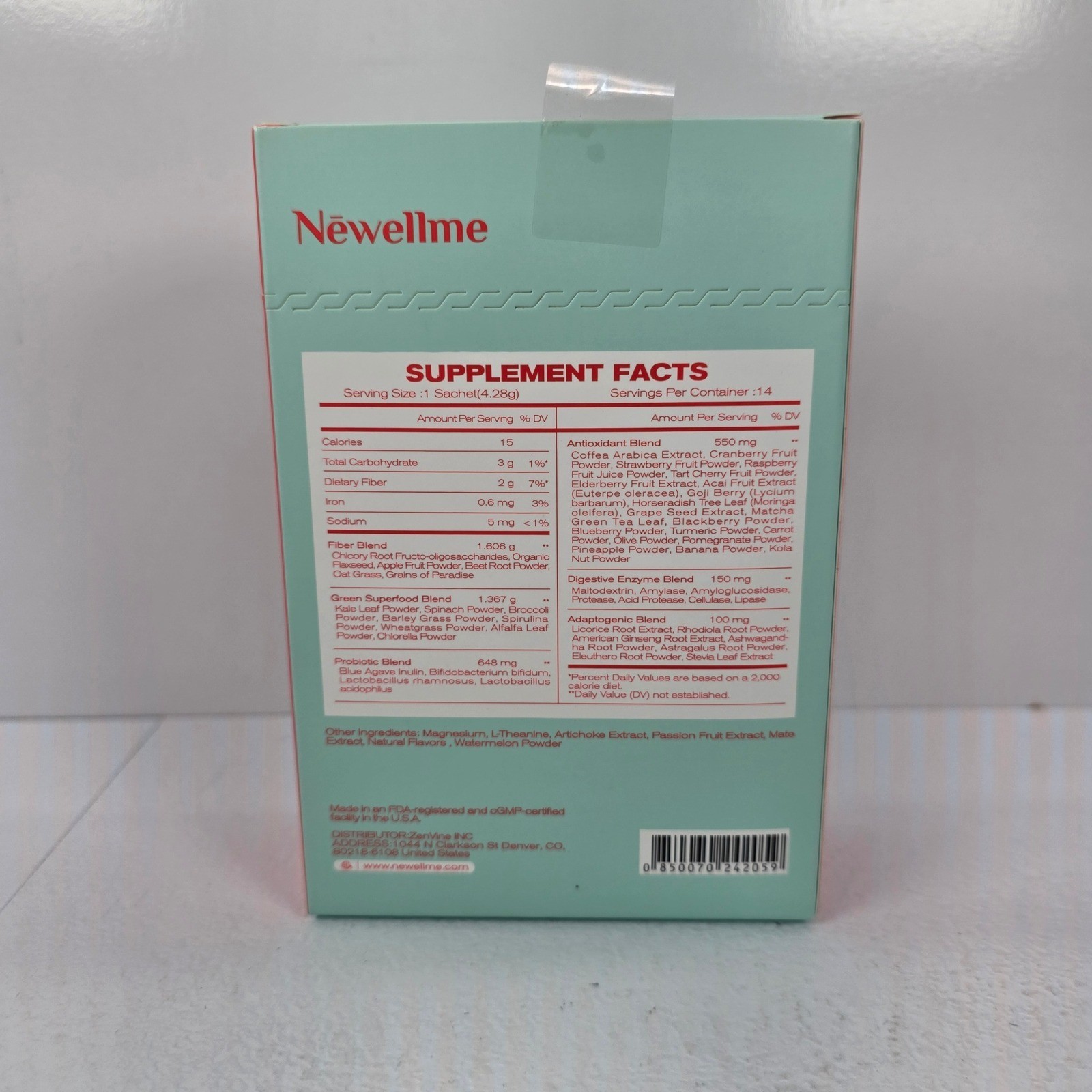 Newellme Happy Cleaner 14 Day Supplement Berry Powder 14 Sachets NEW