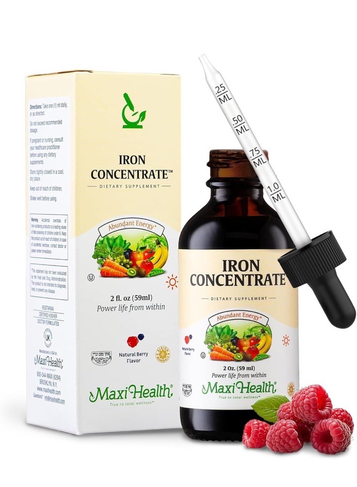 Maxi Health Iron Concentrate 2oz Bottle, 2 Pack