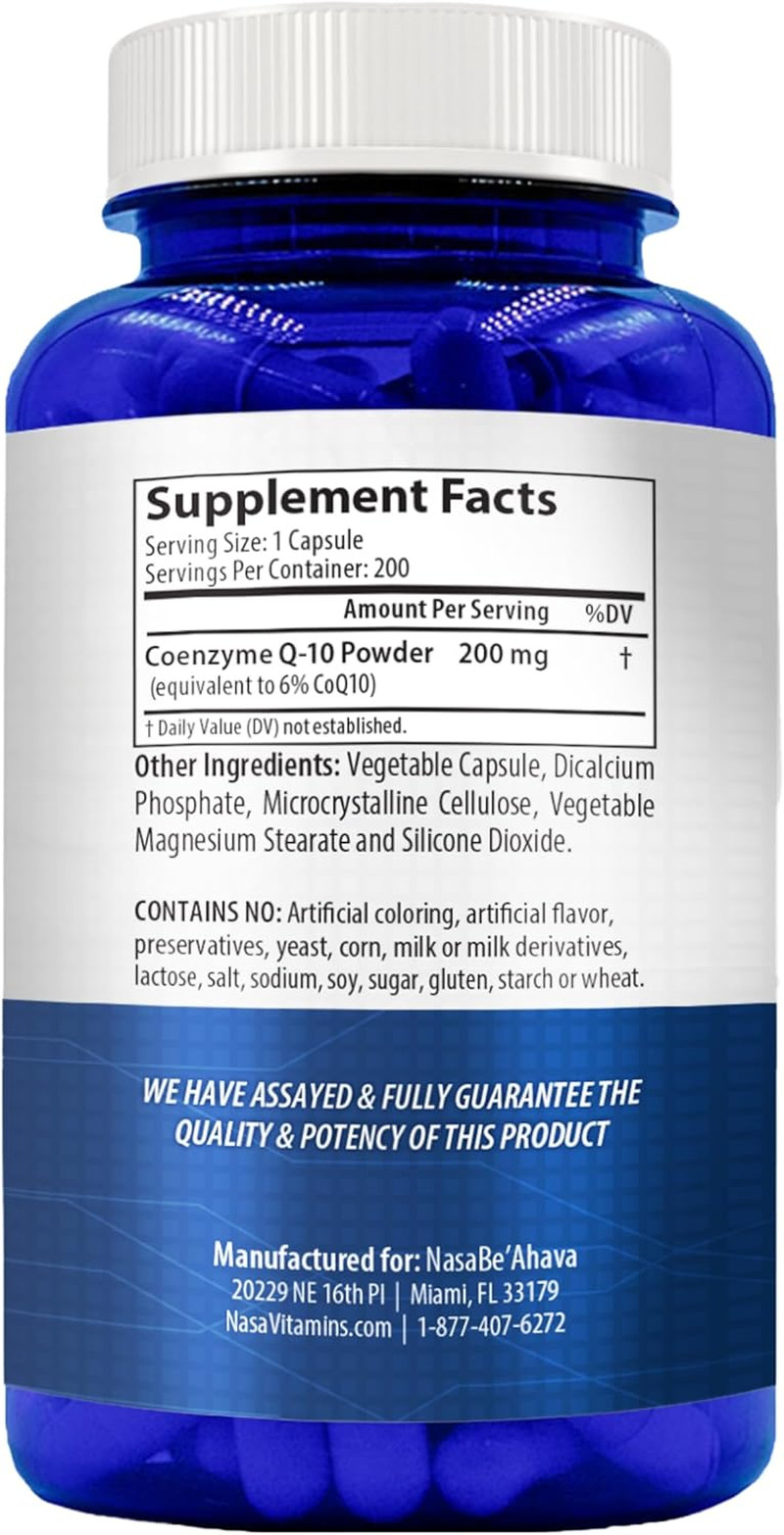 Coq10 200Mg Capsules | Vegan Friendly Coenzyme Q10 200Mg from Easy Absorption Ub