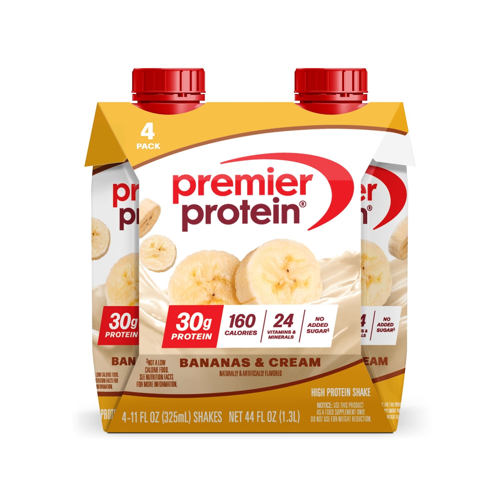 Premier Protein Shake, Bananas & Cream, 30g Protein, 11 Fl Oz, 4 Ct Free
