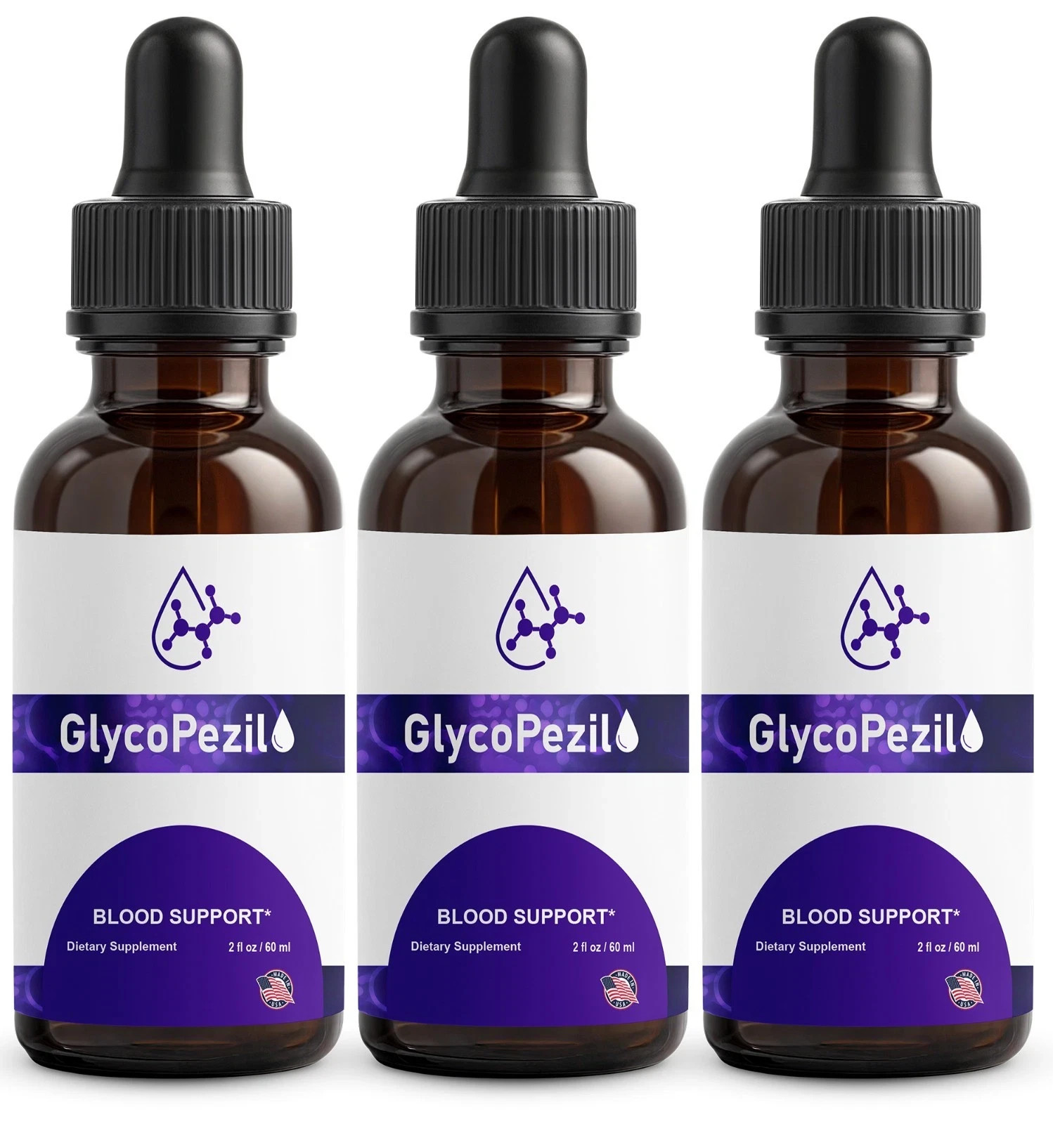 Pack) (3 Glycopezil Blood Support Drops Glyco Pezil Vitamin Supplement (6oz)