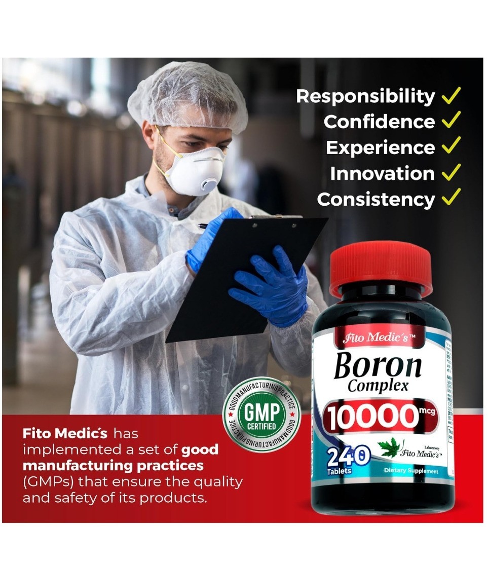 Boron 10mg Supplement 240 Tablets Bone Joint Immune Vegan Energy Support Health!