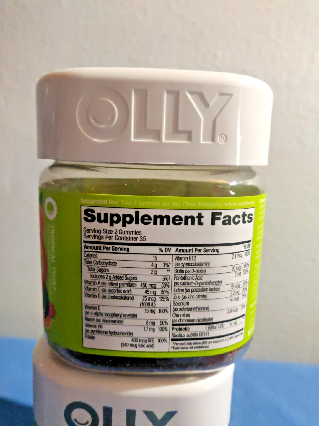 X 2 OLLY Adult Multivitamin + Probiotic Supplement Gummies EXP 11/30/2026
