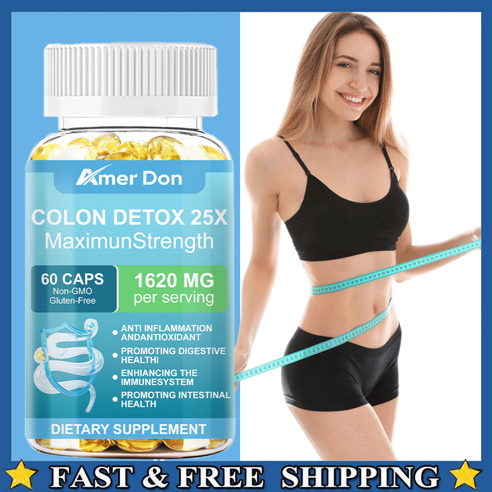 Colon Cleanse Detox Body Cleanser Eliminates Waste Weight Loss Reduce Fat 60 Cap
