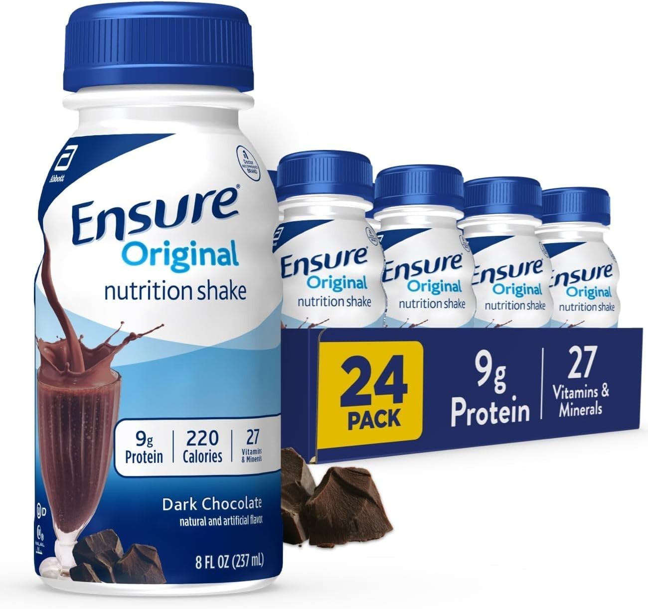 Ensure Original Dark Chocolate Nutrition Shake 8 fl oz – 24 Pack