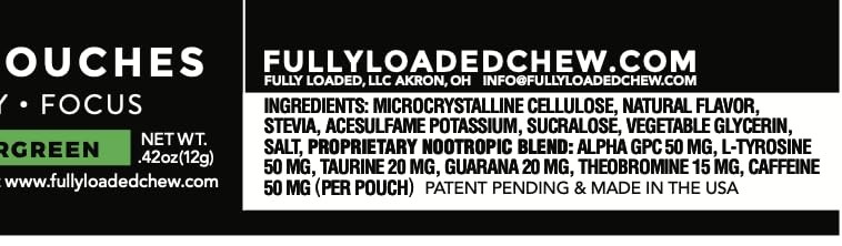 Fully Loaded Alpha Fuel Nootropic Pouches Wintergreen Fuel Nootropic Energy …