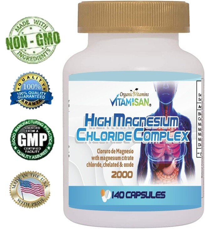 Cloruro de Magnesio Magnesium Chloride 2000 ultra 140 capsules original ultra