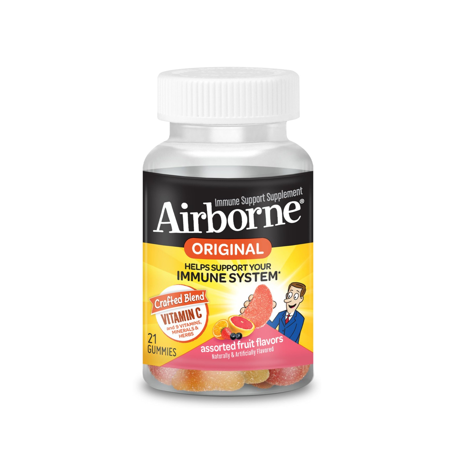 (3) Airborne Immune Support Kids Assorted Fruit Flavors 63 Gummies Exp 7/26