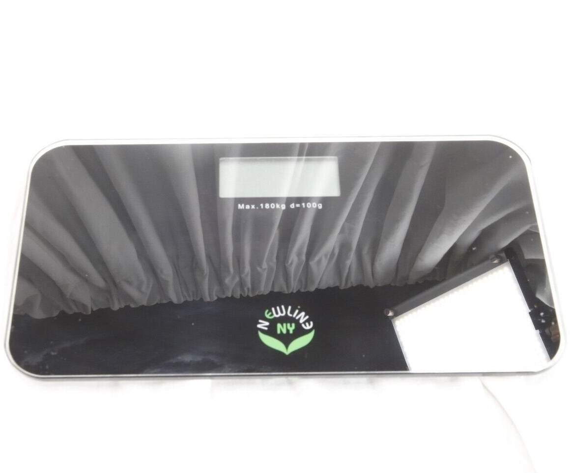 Newline NY SBB0718BK Step-On Mini Bathroom Scale, Cool Black, 12 x 6.5 inches
