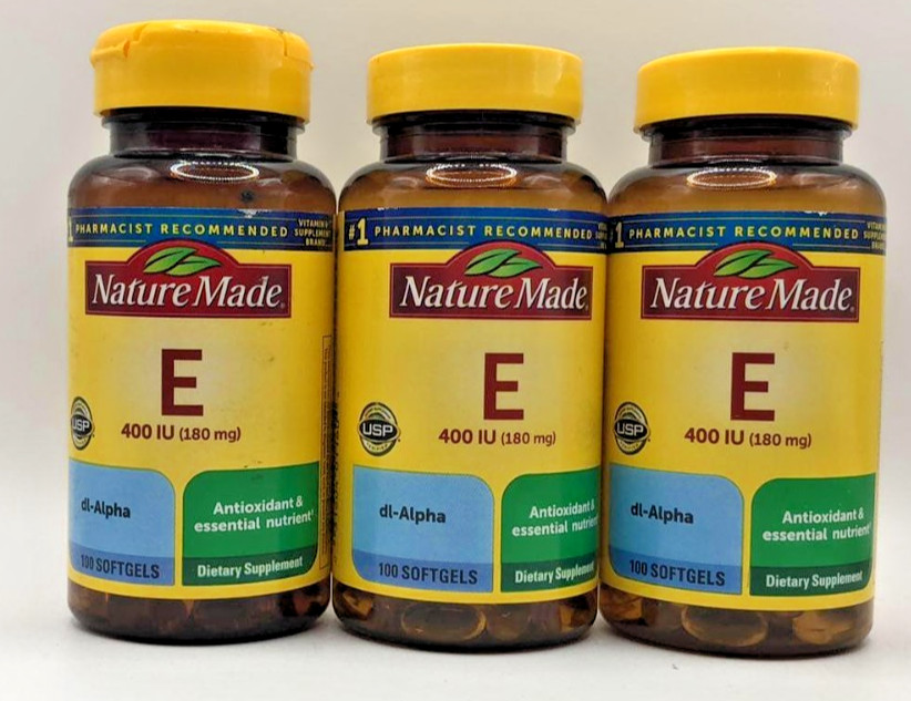 3PK Nature’s Made Vitamin E 400 IU ~ 100 Softgels Each ~ EXP 10/29 ~ FAST SHIP