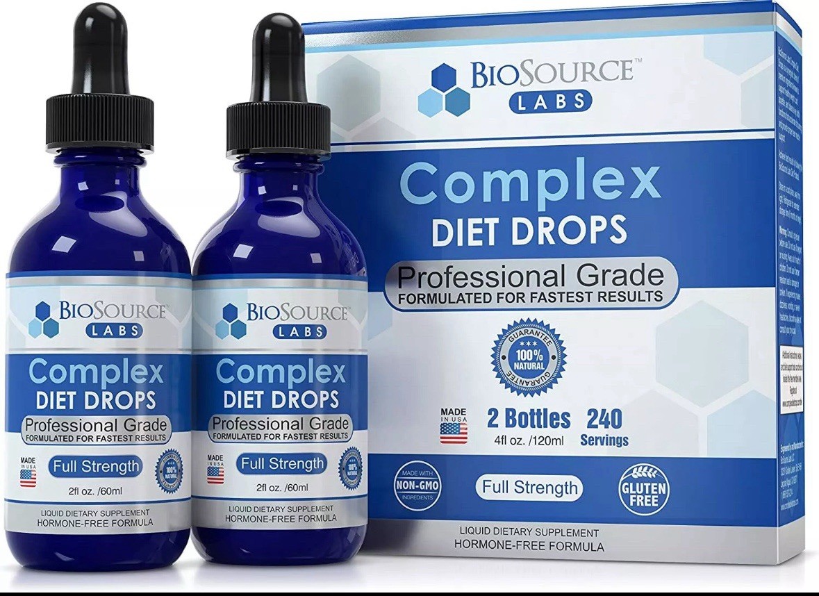BioSource Labs Complex Diet Drops – Best Natural Drops for Men and Women 2 Bo…