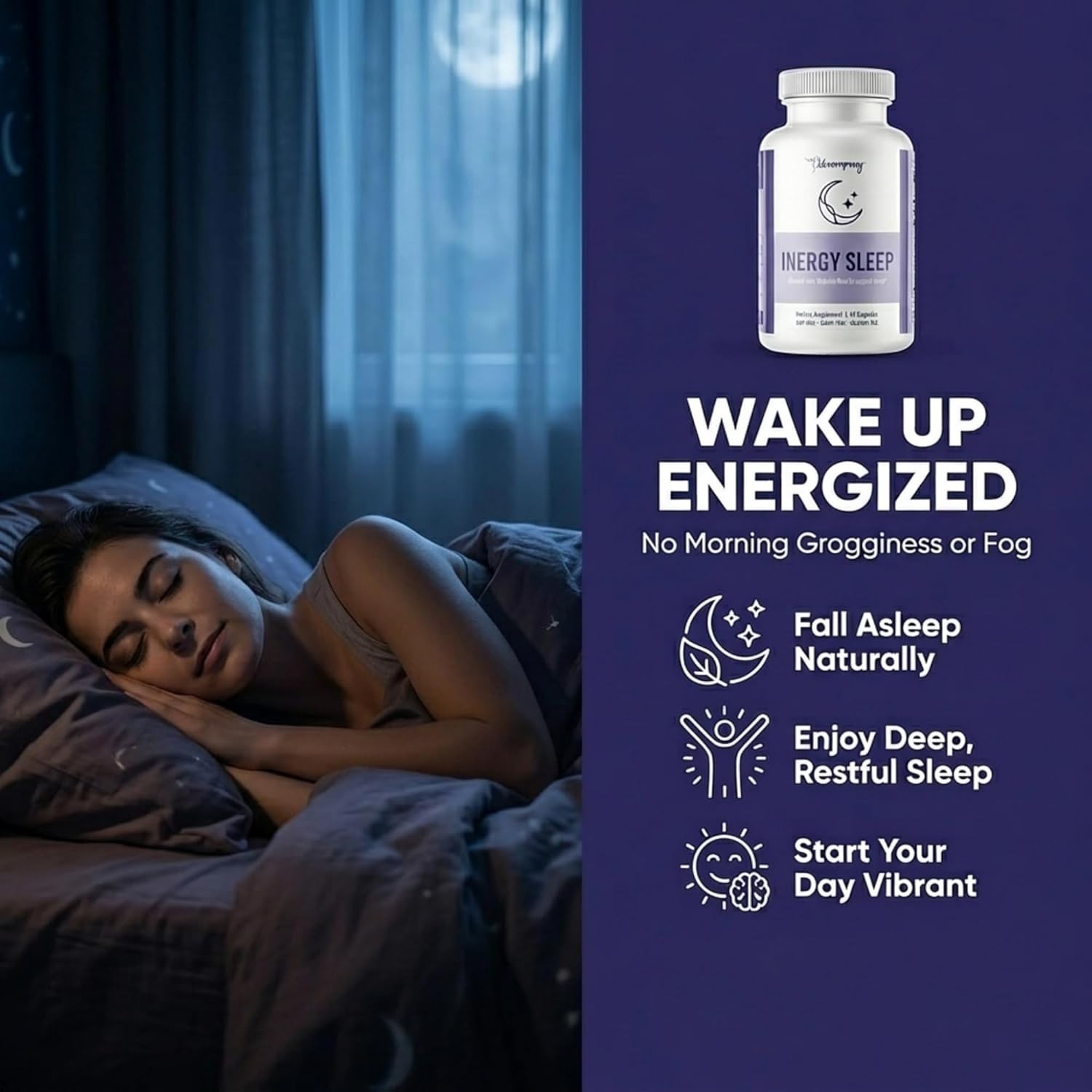 BB Company inergySLEEP | Natural Sleep Supplement & Sleep Aid for Deep Sleep