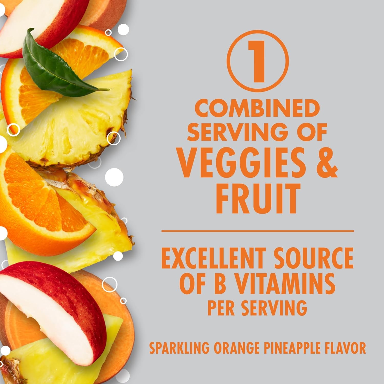 V8 +Energy Sparkling Orange Pineapple Juice Energy Drink 11.5 fl oz Can 12 Pack