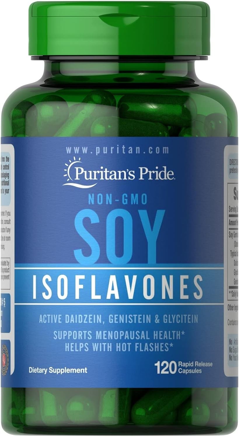 Puritan’s Pride Non-GMO Soy Isoflavones 750mg, Dietary Supplement with…