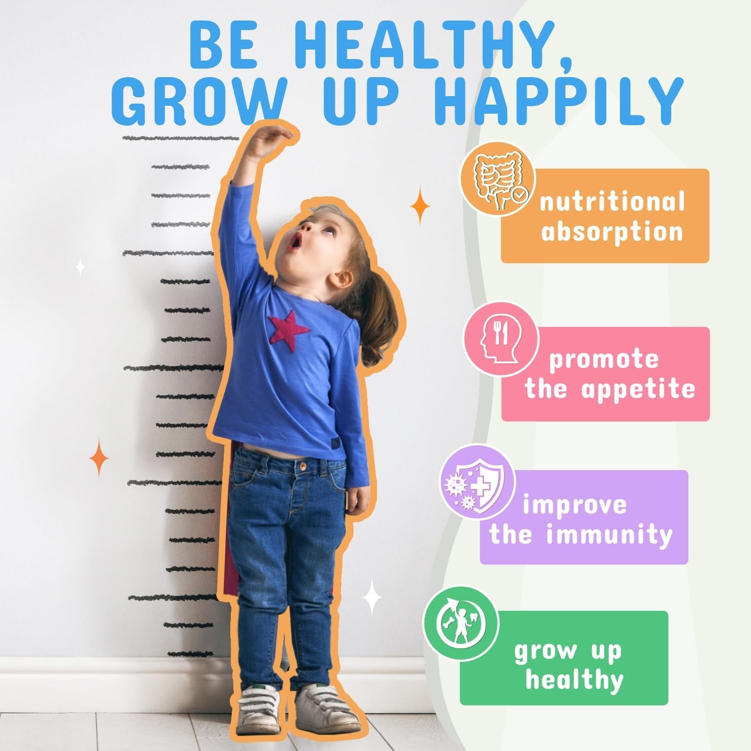 ZEBORA Kids Probiotic & Prebiotics Powder Age 3+ Support Children’s Digestive &