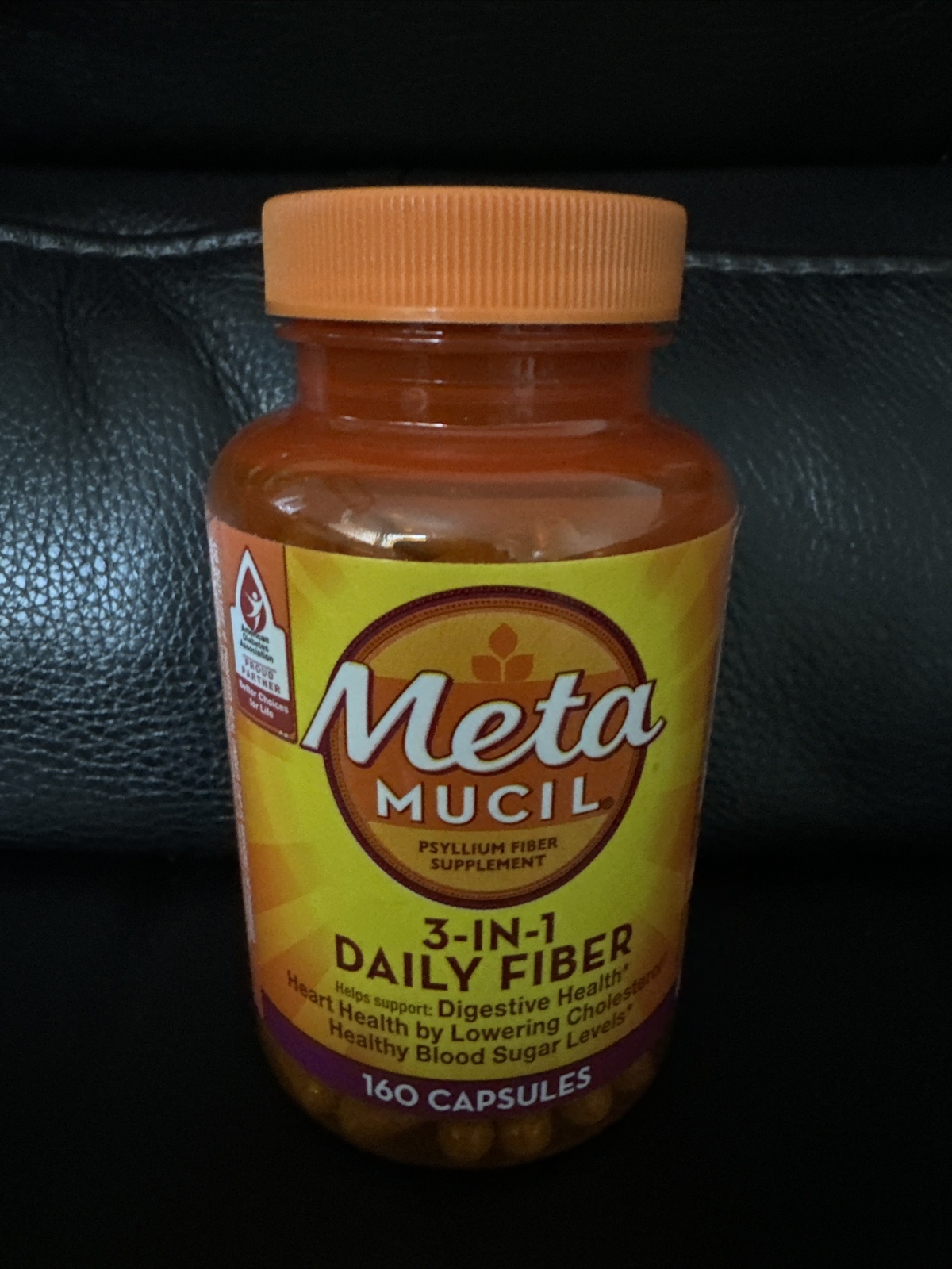 Metamucil 3 in 1 Fiber 160 Capsules Psyllium Fiber Supplement