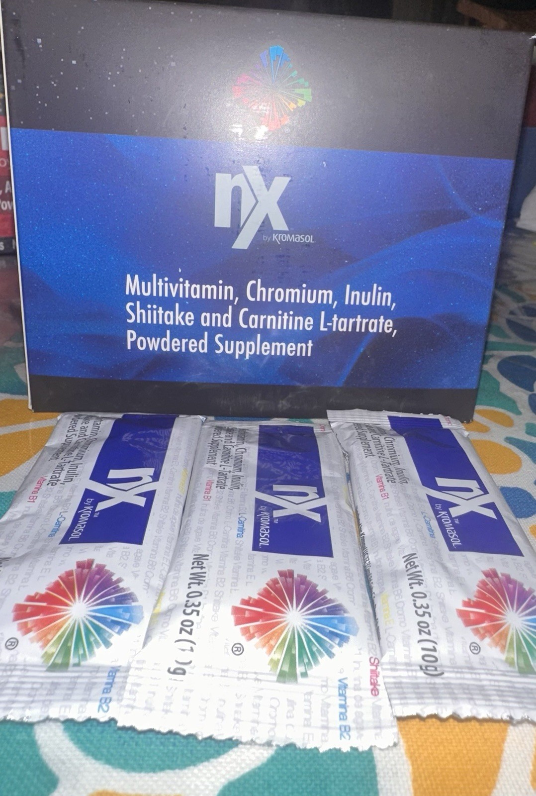 Kromasol Nox Vitamin Powder Sachets L-Carnitine Café Capuchino 36