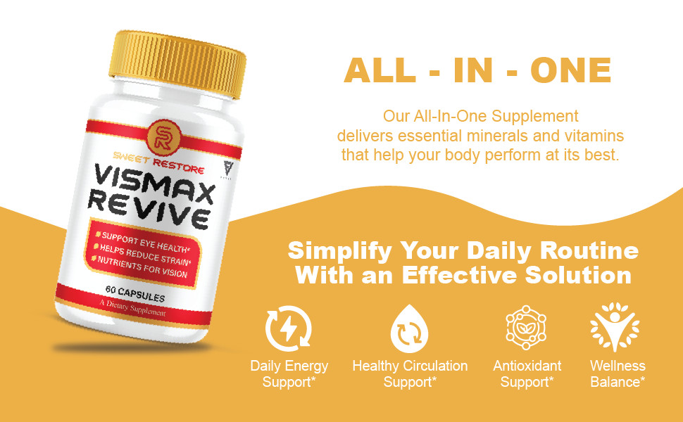 VisMax Revive Premium Vision & Eye Support Supplement (60 Capsules)