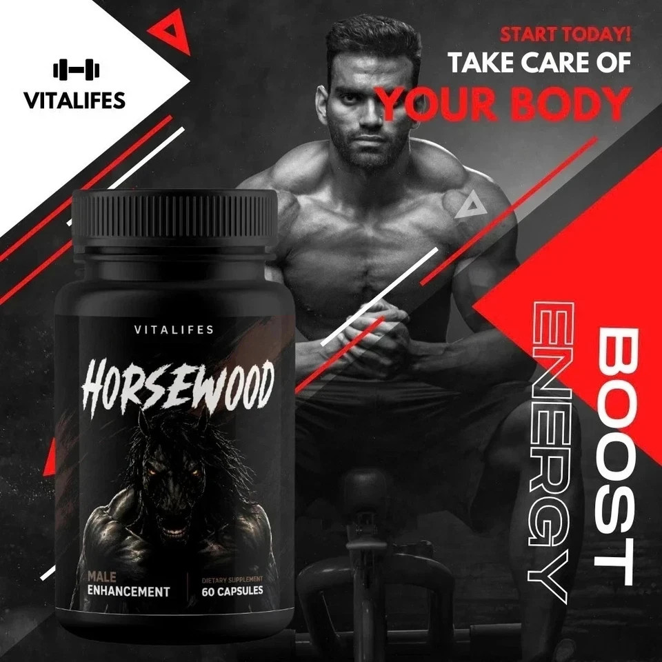 (2 Pack) Horsewood Male Support Supplement, Horse Wood Male Pills (60 Capsules)