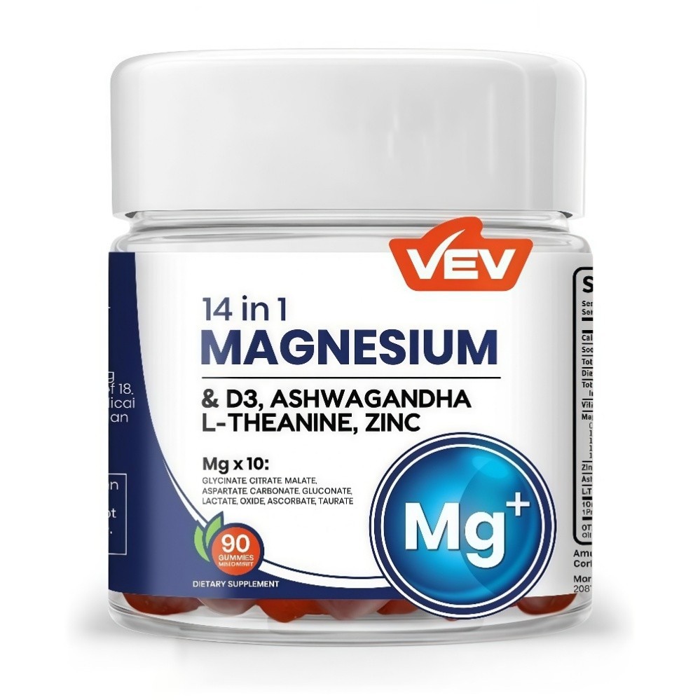 VEV Zinc Magnesium – Gummies Complex with Ashwagandha, D3 L-Theanine, & 14-In-1
