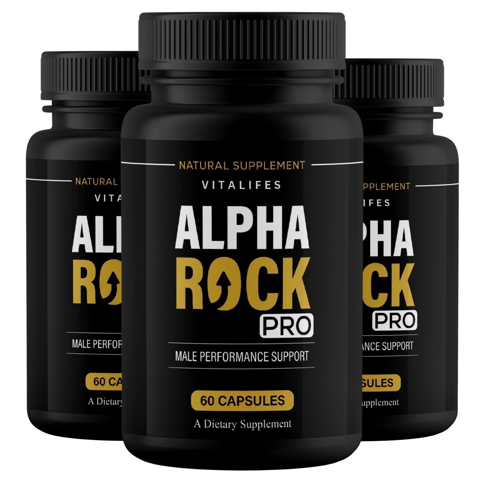 (3 Pack) Alpha Rock Pro Pills, Alpha Rock Performance Supplement (180 Capsules)