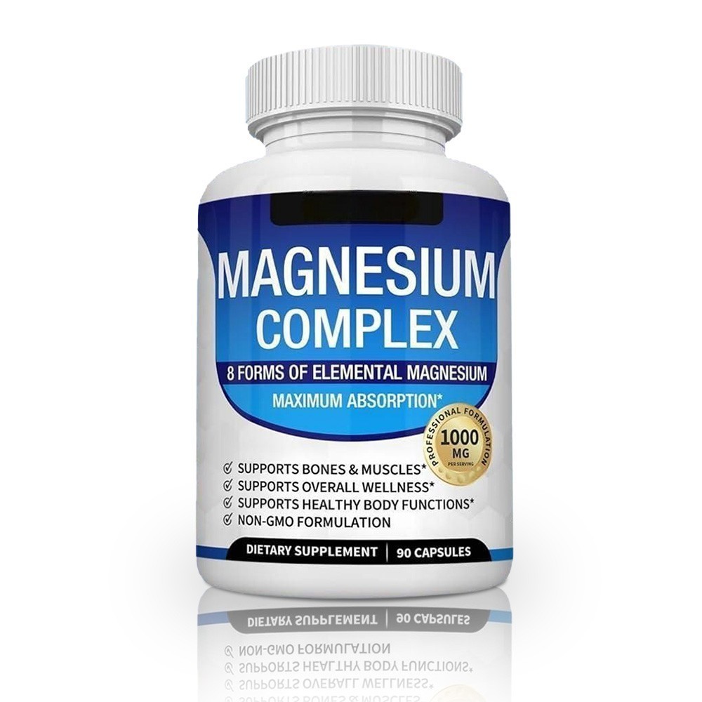 1~5x Magnesium Complex Supplement 8 Elemental 1000mg – Vegan Non-GMO 90 Capsules