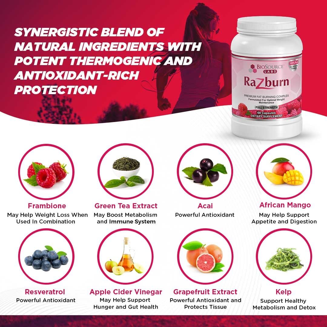 BioSource Labs Razburn – Natural Thermogenic Complex– 60 Vag Caps