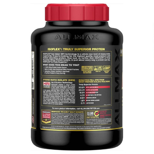 Allmax Nutrition IsoFlex – Pure Whey Protein Isolate Vanilla 5 lbs (2.27 kg)