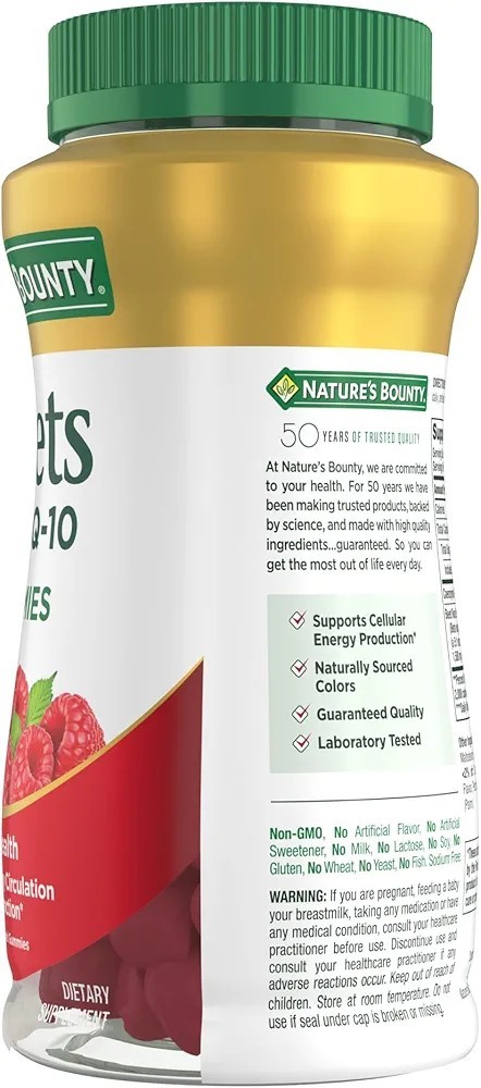 1Pk Nature’s Bounty Beets& CoQ-10 Gummies Heart Health Circulation Function,60ct
