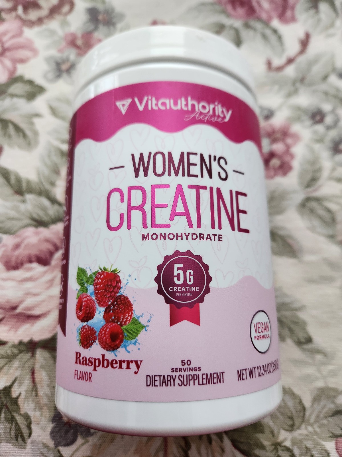 Vitauthority Women’s Micronized Creatine Monohydrate Powder ~ RASPBERRY FLAVOR