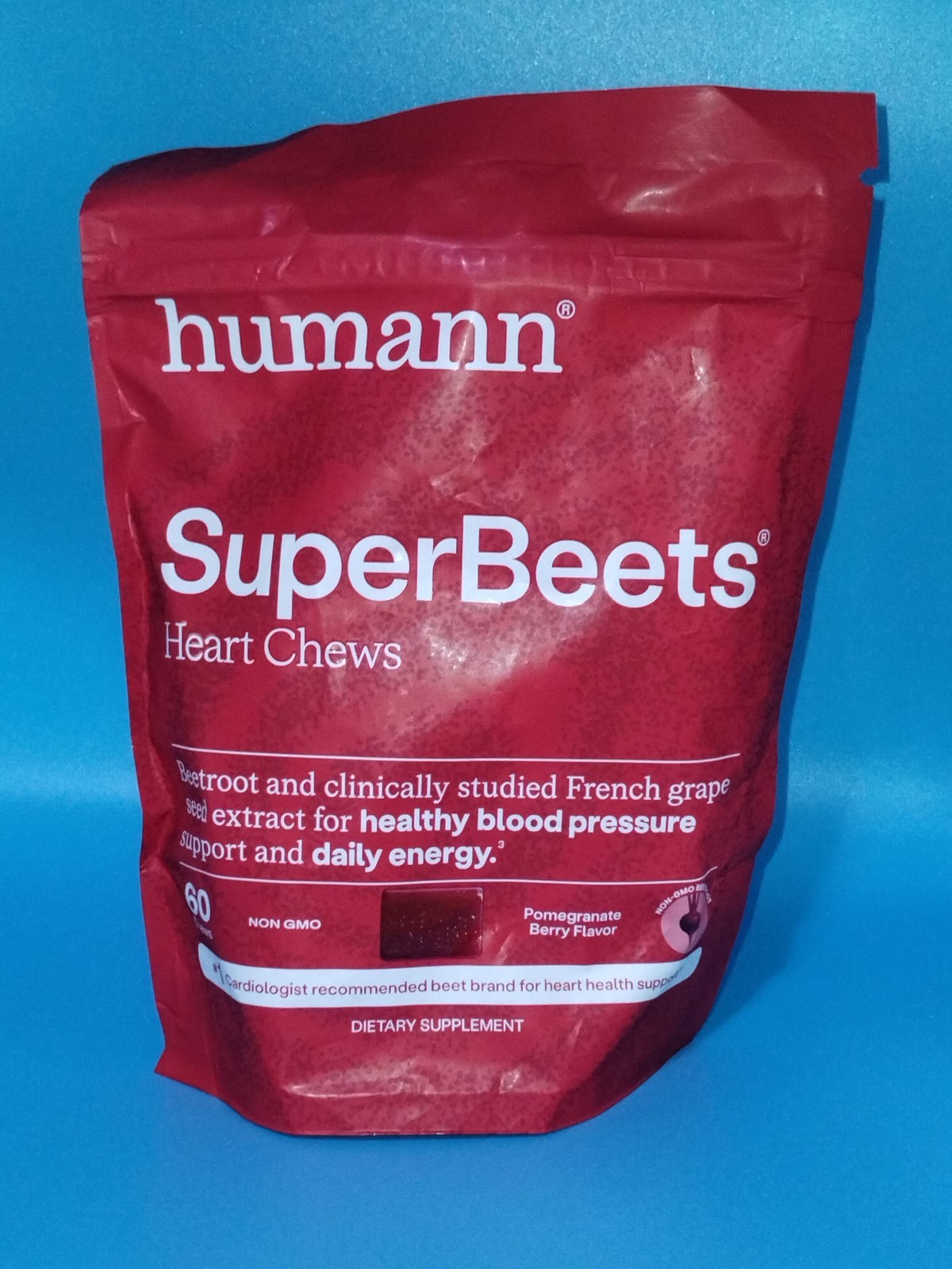 HumanN – SUPER BEETS Heart Chews, 60 Count, New & Sealed! EXP: 06/2027