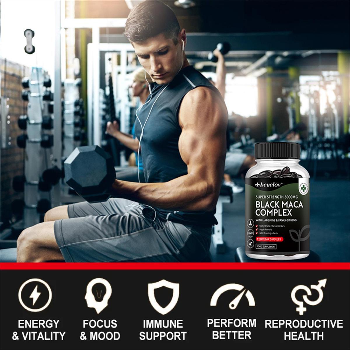 Black Maca Complex Capsules -Enhance endurance,power and vitality,immune support