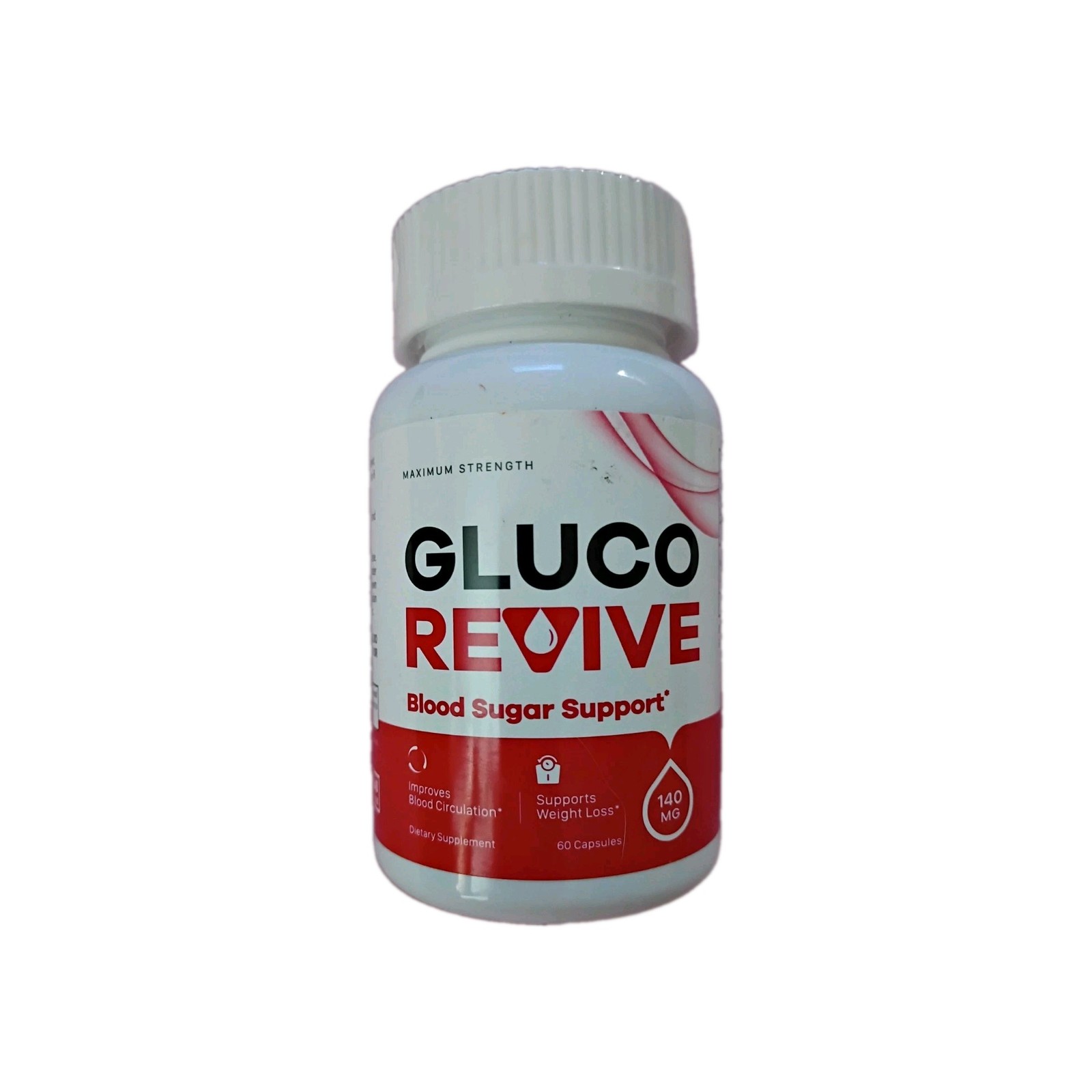 GlucoRevive Blood Sugar Support Dietary Supplement 60 Capsules 140mg