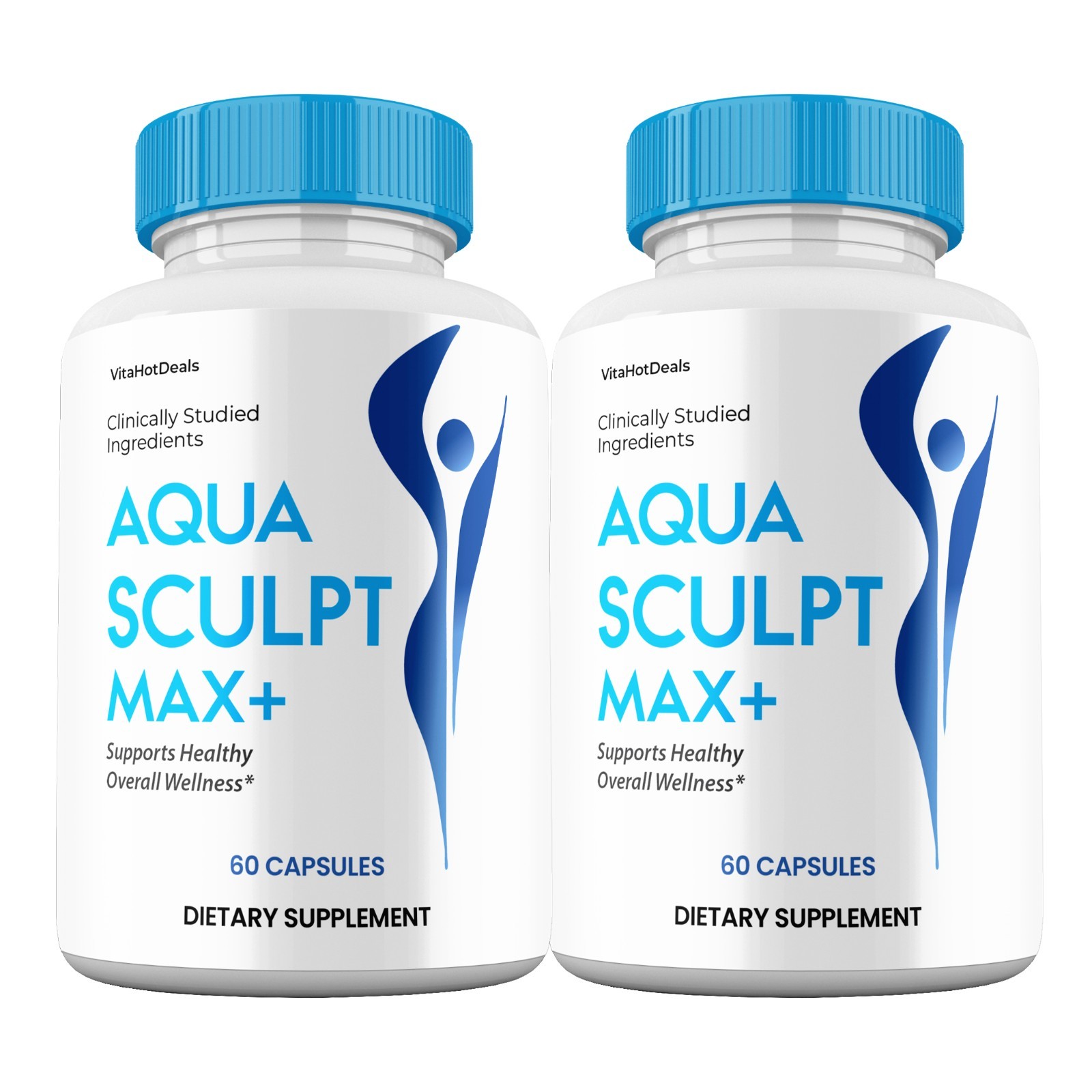 Aqua Sculpt Max+ Capsules, Max Strength, AquaSculpt Max Supplement (2 Pack)