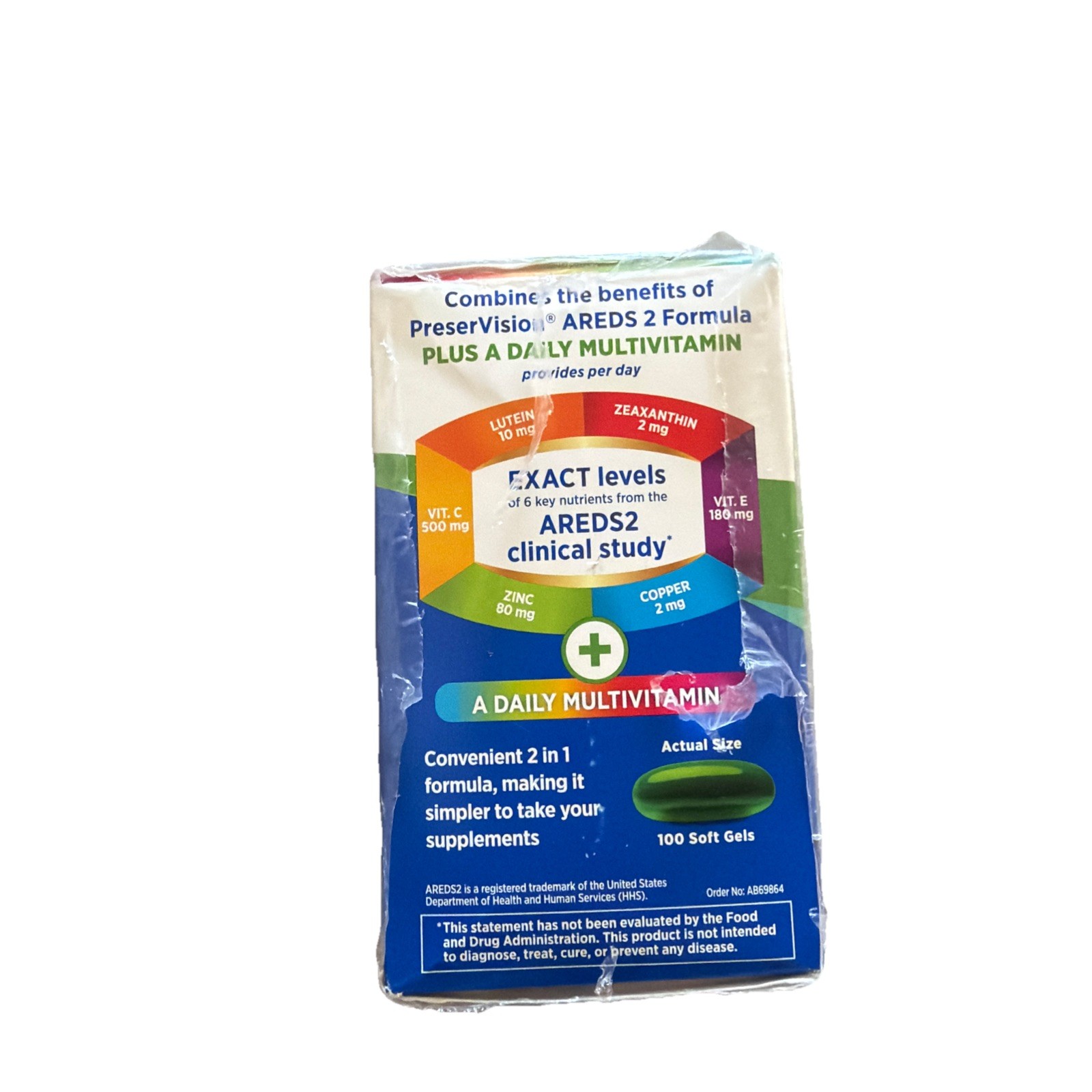 Bausch+Lomb Preservision AREDS 2 Formula+ Multivitamin 100 Soft Gels Exp 09/26