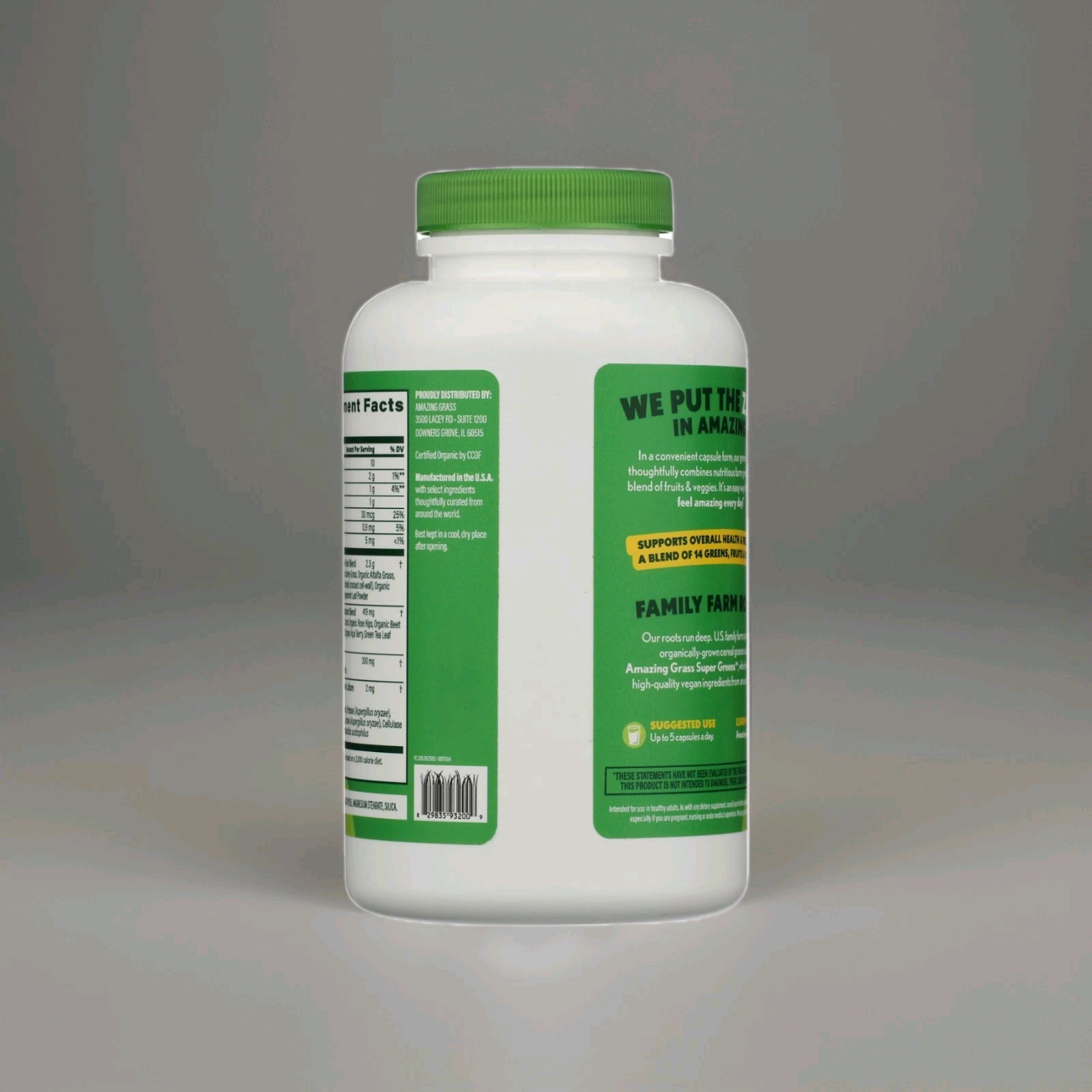 Amazing Grass Super Greens Capsules 150 Count Green Superfood Supplement