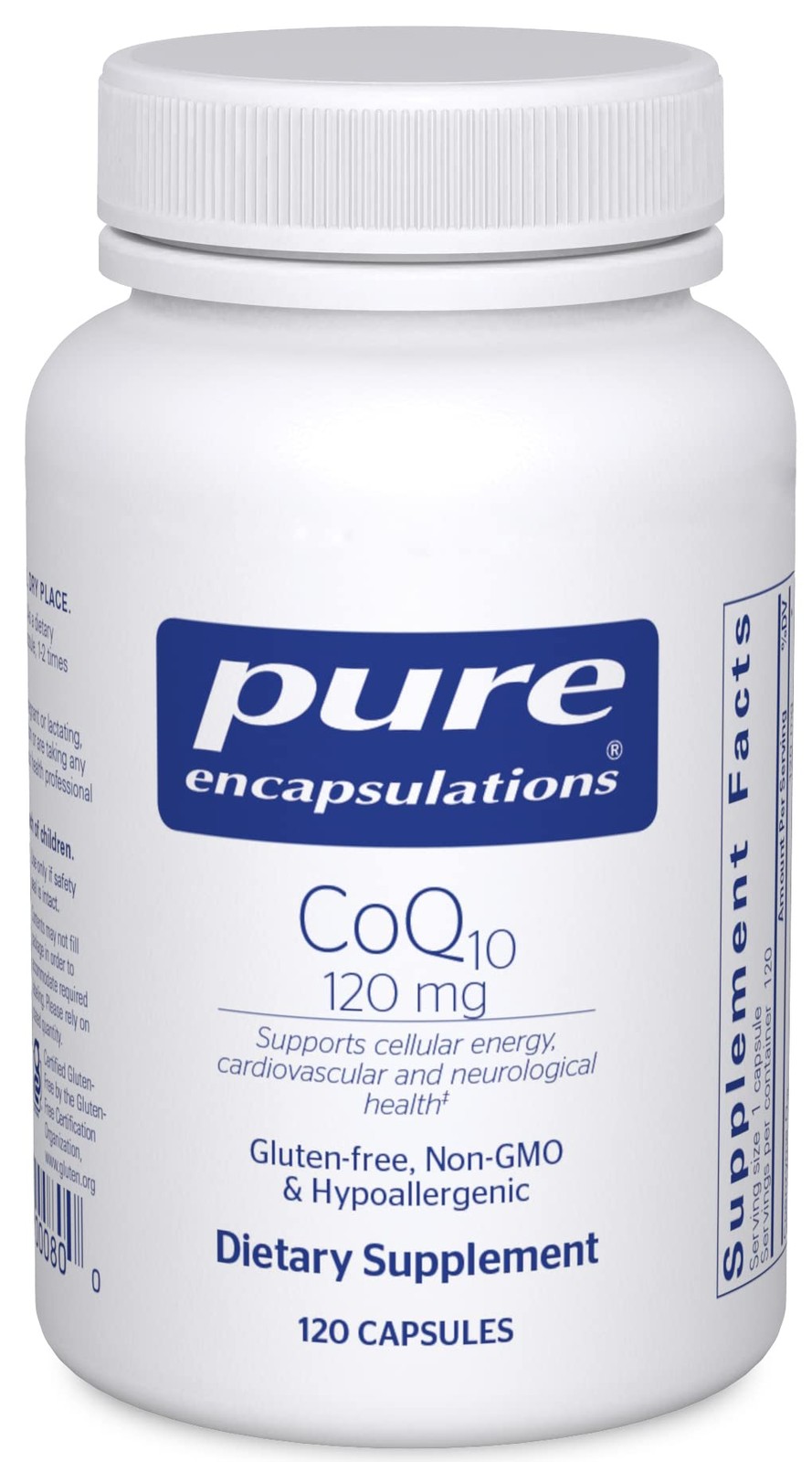 Pure Encapsulations CoQ10 120 mg – 120 Capsules (Exp Date 04/2027)