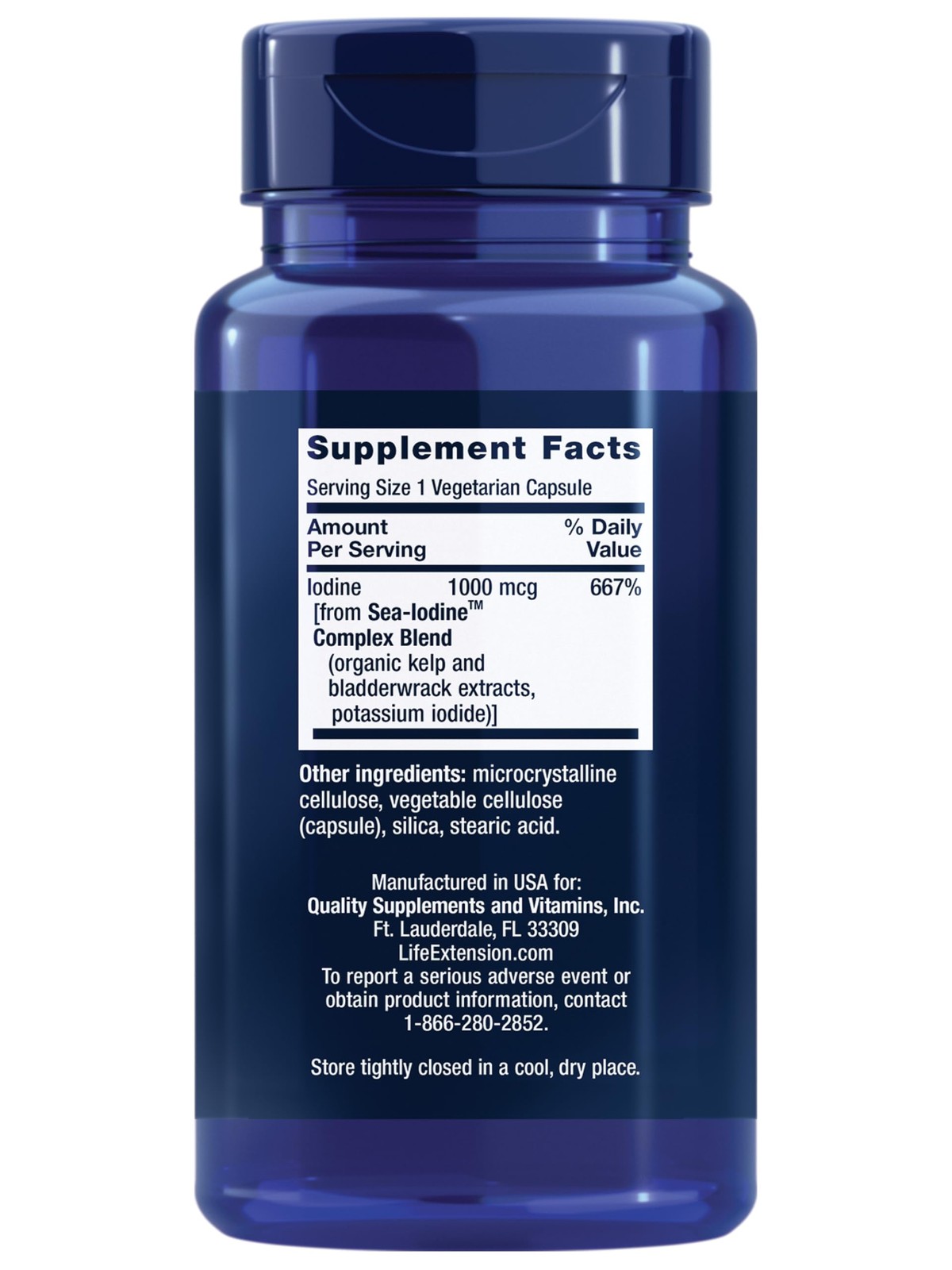 Life Extension Sea-Iodine 60 Veggie Capsules for Healthy Thyroid Support