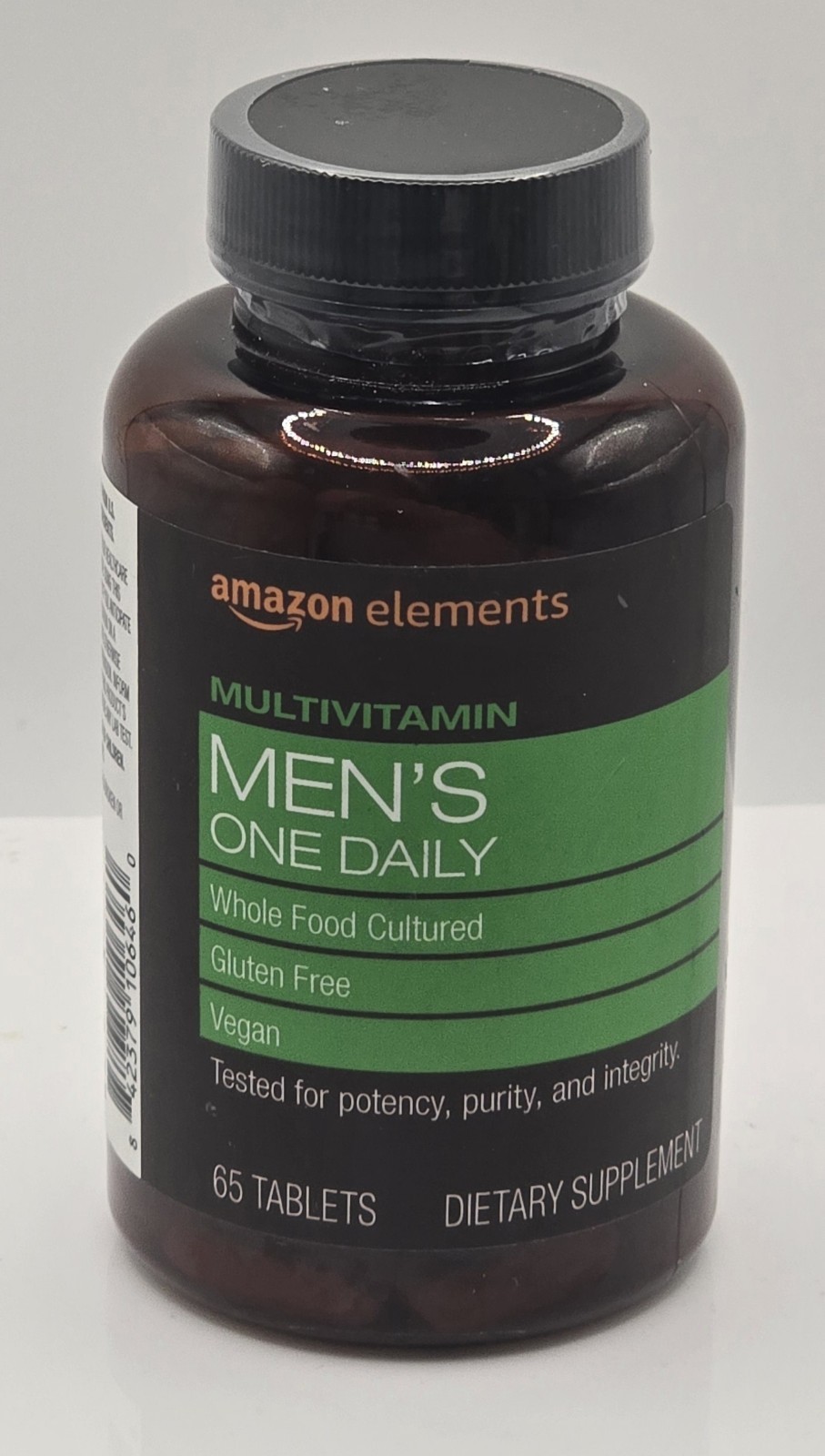 Amazon Elements Men’s 40+ One Daily Multivitamin, Vegan, 65 Count (Pack of 1)